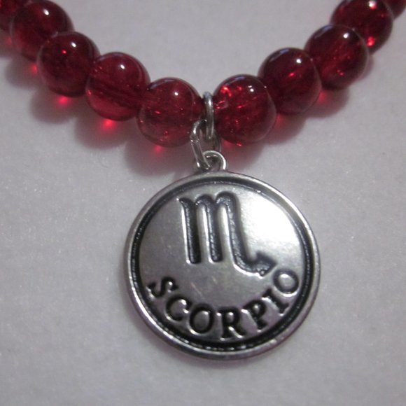 Red Scorpio Charm Bracelet. - Picture 2 of 4